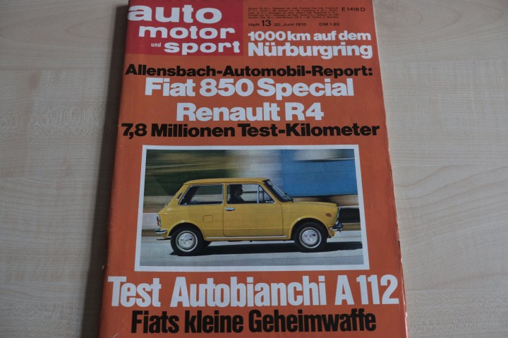 Deckblatt Auto Motor und Sport (13/1970)
